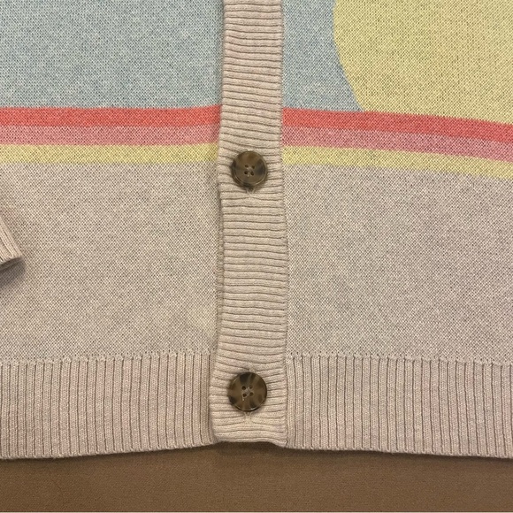 Marine Layer Men’s Palm Tree Sunset Finn Intarsia Cardigan Sweater Size Medium - Picture 6 of 14